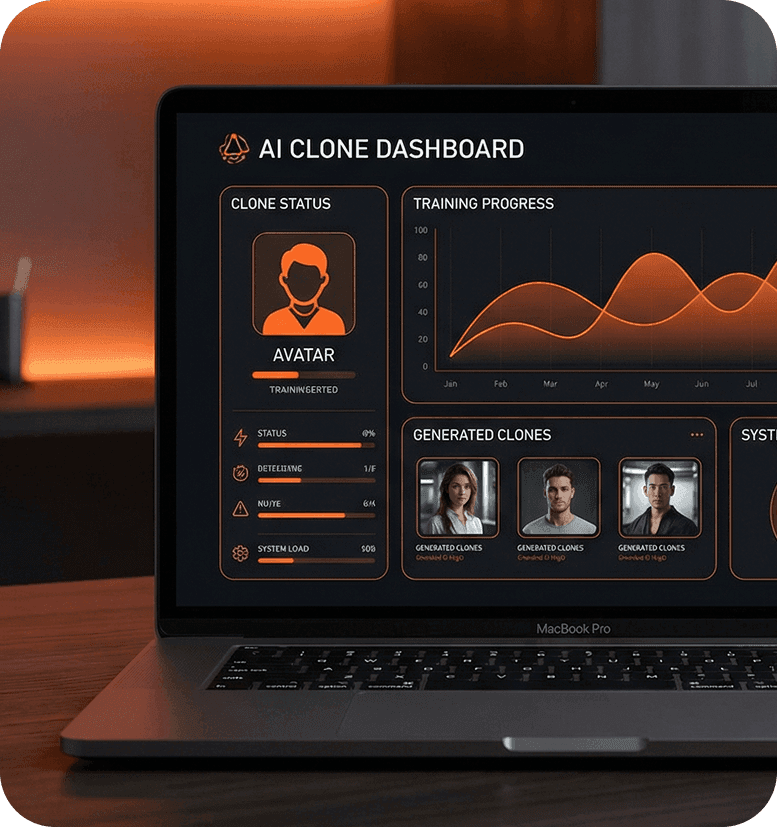 Dashboard de clone de IA